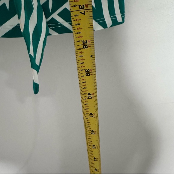 Laundry By Shelli Segal Green and White Geometric Dress XL 14-16 - Picture 5 of 9